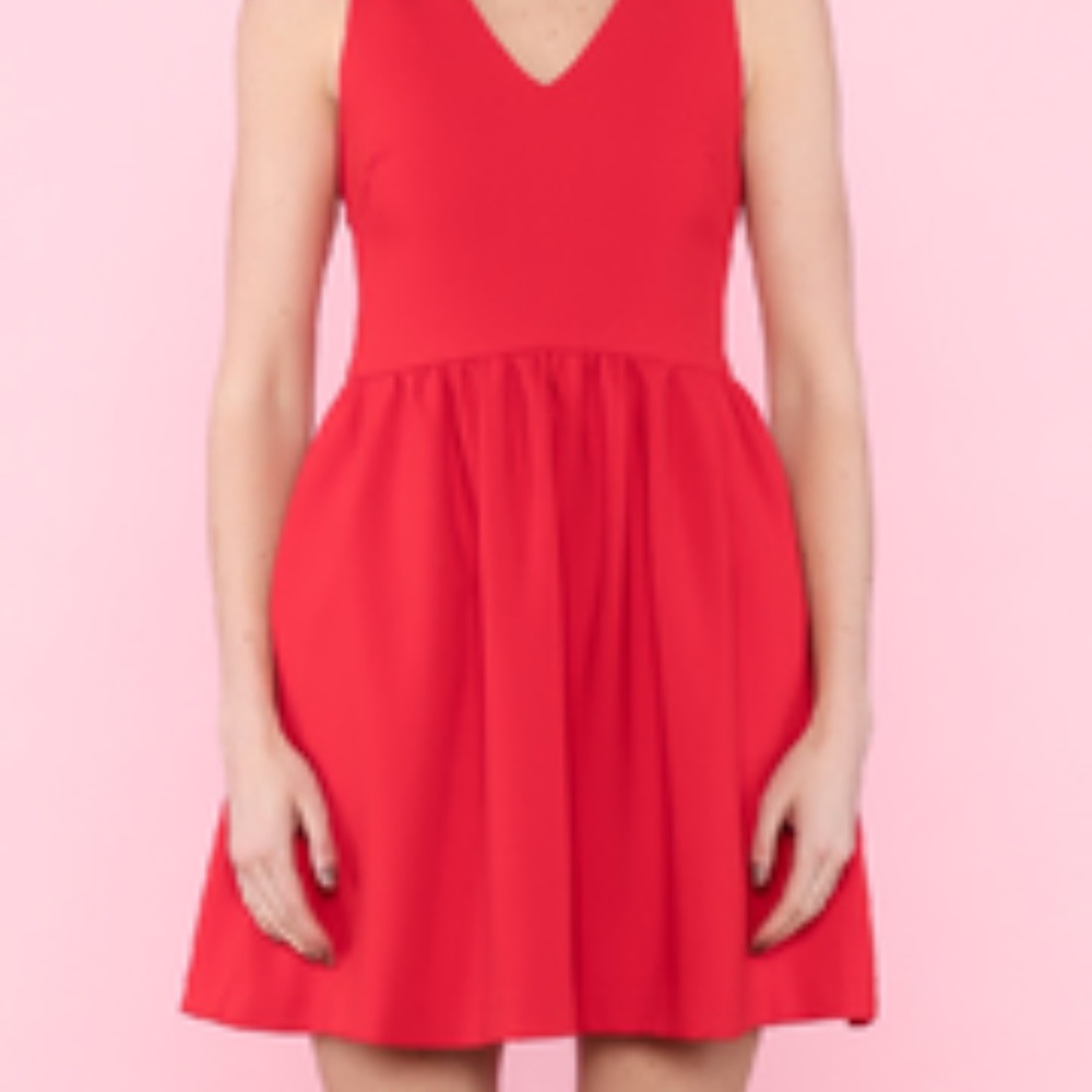 FRNCH RED SLEEVELESS DRESS